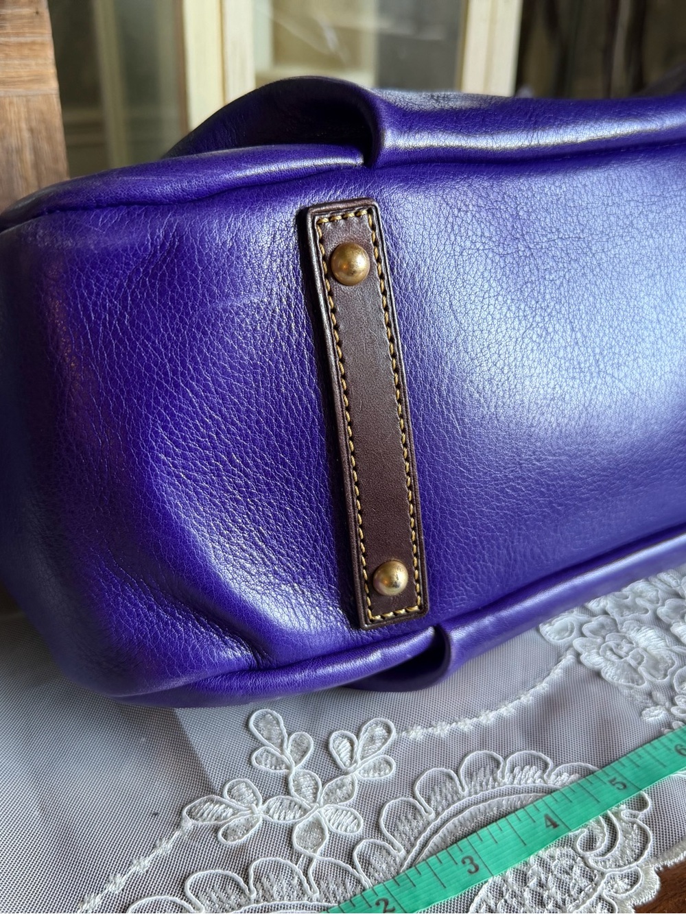 Dooney & Bourke PURPLE TOLEDO Medium Mail Satchel Handbag Purse - Picture 6 of 9